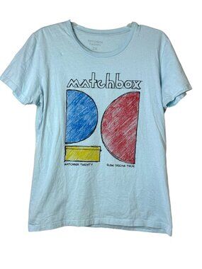Matchbox Twenty Slow Dream Tour SHIRT Adult 2X Light Blue s/s Rock Concert